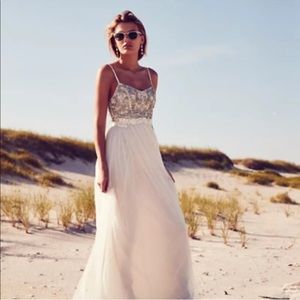 BNWT BHLDN Venus Wedding Gown Tulle Sparkle